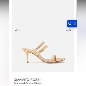 NWT Gianvito Rossi Scalloped Strappy Sandal 70mm